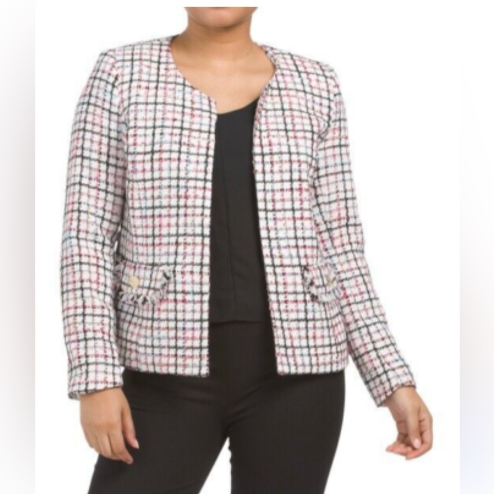 Anne Klein Women's Tweed Jacket - Multicolor